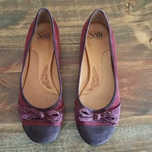 Sofft burgundy suede flats 9M